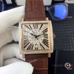 Clone Franck Muller Master Square Rose Gold Diamond Watch Automatic Movement